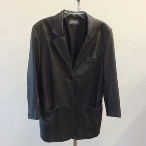 Bally Sz 12 leather blazer Black